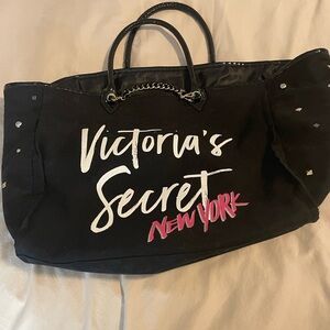 Victoria's Secret Black and Pink Tote
